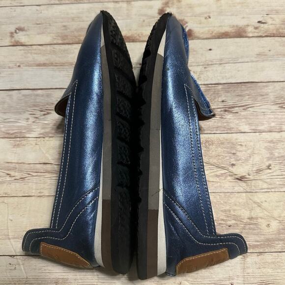 Mayan Roots Handmade Metallic Leather Flats Women's Size 8 Slip On Comfort - Picture 6 of 10